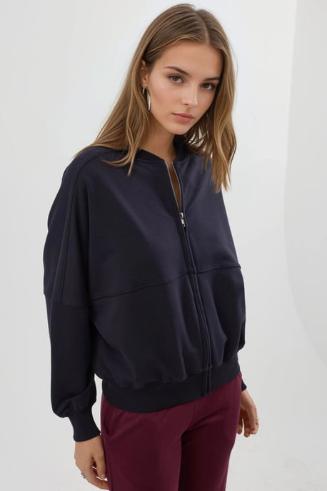 Ontspannen Pasvorm Volledige Rits Sweater - Image 2