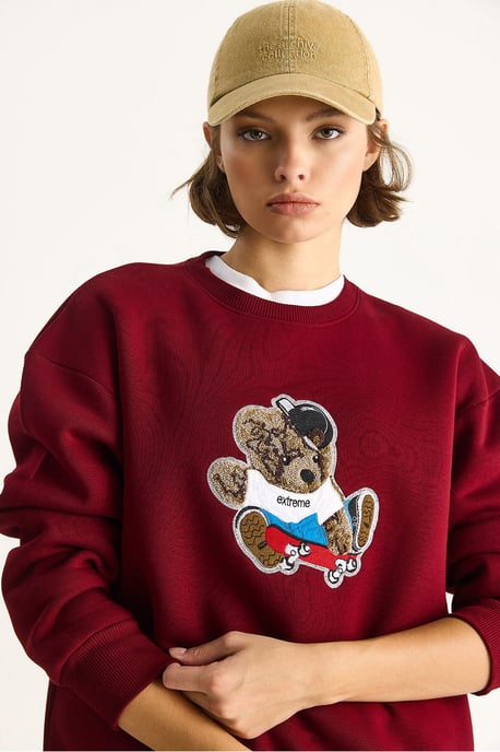 Geborduurd Sweatshirt met Ronde Hals en Lange Mouwen - Image 4