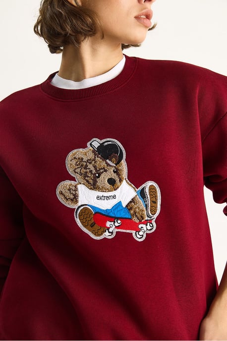 Geborduurd Sweatshirt met Ronde Hals en Lange Mouwen - Image 5