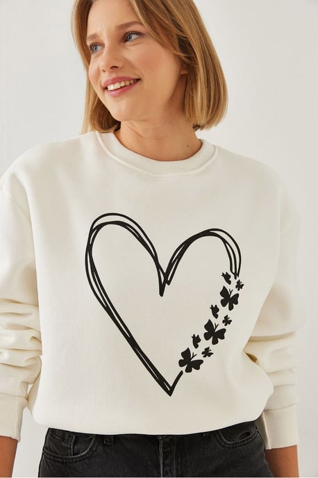 Bedrukte Casual Crewneck Sweatshirt - Image 1