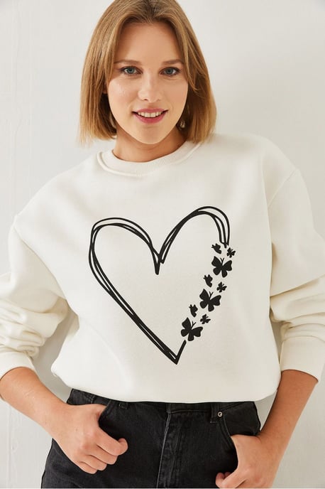 Bedrukte Casual Crewneck Sweatshirt - Image 2