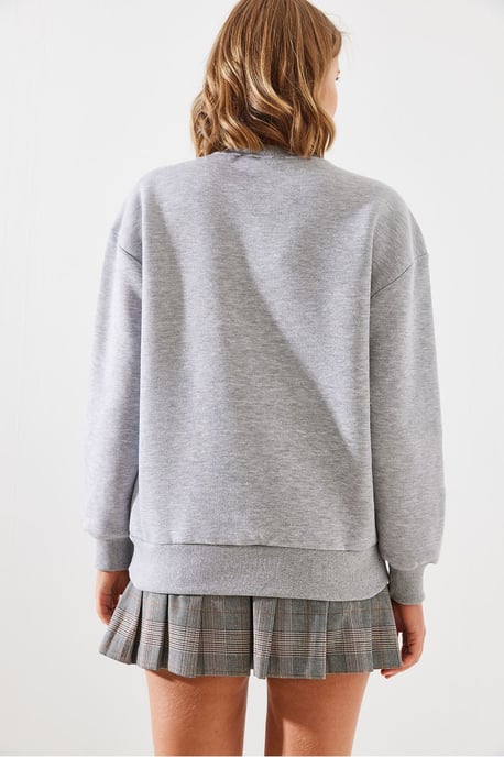 Hartpatroon Sweatshirt met Ronde Hals - Image 4