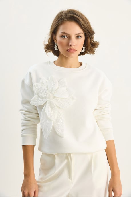 Accessoire Gedetailleerd Lange Mouw Crewneck Sweatshirt - Image 2