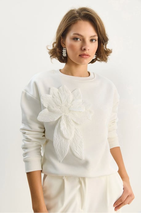 Accessoire Gedetailleerd Lange Mouw Crewneck Sweatshirt - Image 3
