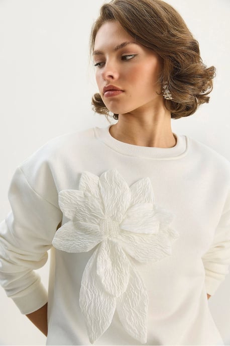Accessoire Gedetailleerd Lange Mouw Crewneck Sweatshirt - Image 4