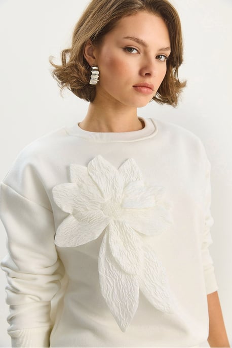 Accessoire Gedetailleerd Lange Mouw Crewneck Sweatshirt - Image 5