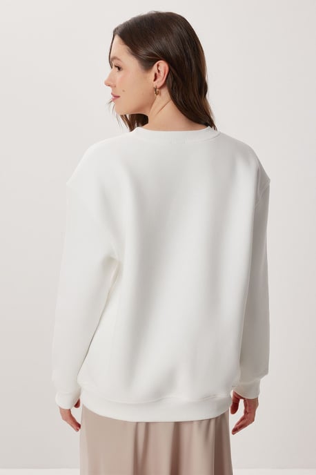 Crew Neck Långärmad Stickad Sweatshirt - Image 4