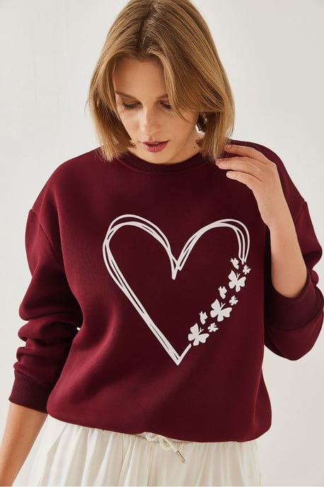 Bedrukte Crew Neck Relaxed Fit Sweater - Image 4