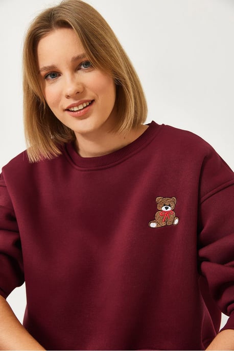 Geborduurd Crop Sweatshirt met Strik - Image 4