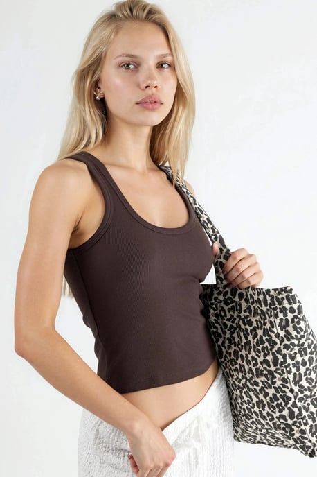Sleeveless U Collar Modal Cotton Tank Top - Image 2