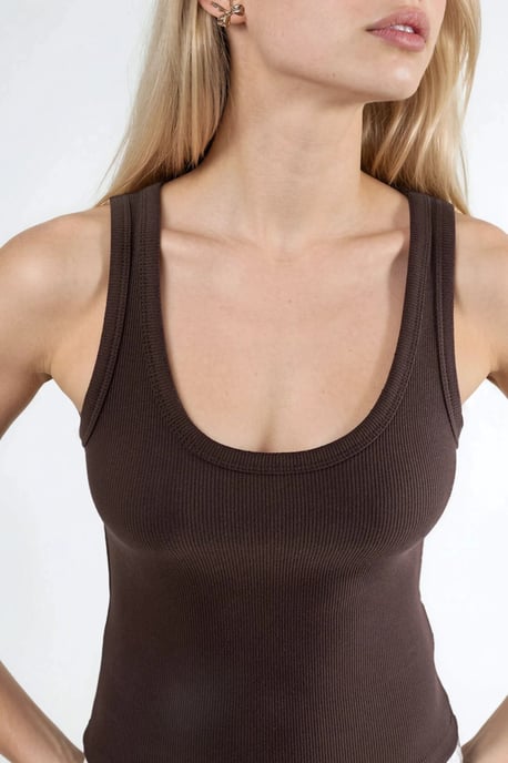 Sleeveless U Collar Modal Cotton Tank Top - Image 6