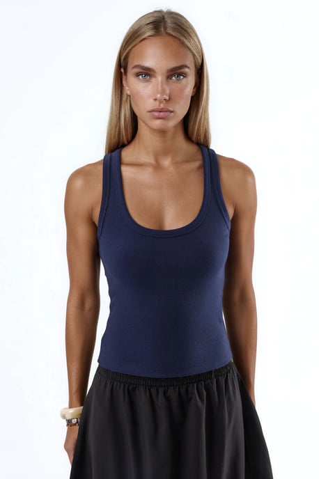 Sleeveless U Collar Modal Cotton Tank Top - Image 6