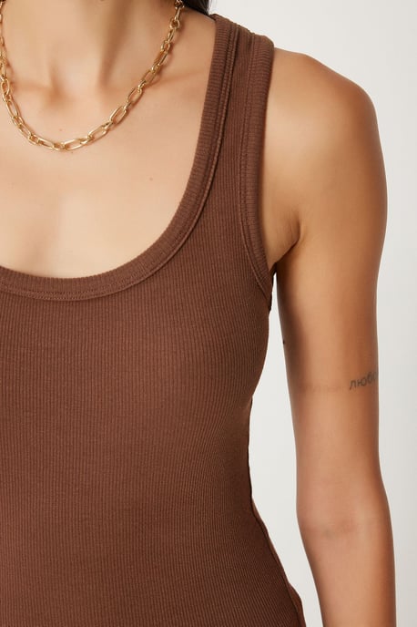 Aansluitende U-hals Gebreide 2-Pack Tanktop - Image 3