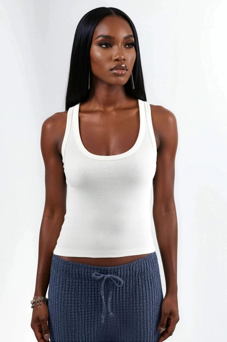 Sleeveless U Collar Modal Cotton Tank Top - Image 6
