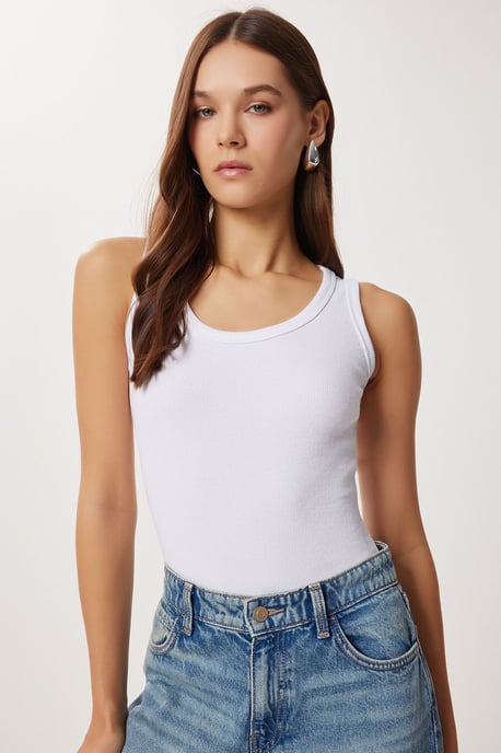 Fitted U-hals Gebreide 2-Pack Tanktop - Image 6