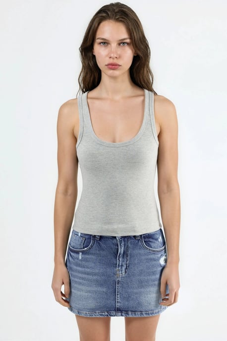 Sleeveless U Collar Modal Cotton Tank Top - Image 6