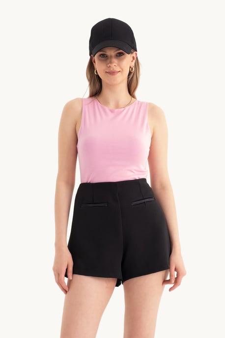 Halter Neck Skär Ut Crop Top - Image 1