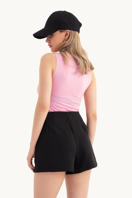 Halter Neck Skär Ut Crop Top - Image 3