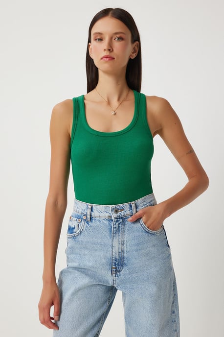 Getailleerde Katoenen U-Hals Tanktop - Image 3