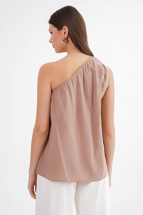 Asymmetrisk Krage Accessoar Detaljerad Topp - Image 6