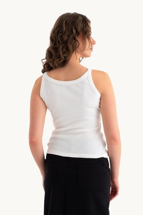 Scoop Neck Ribbad Linne - Image 3