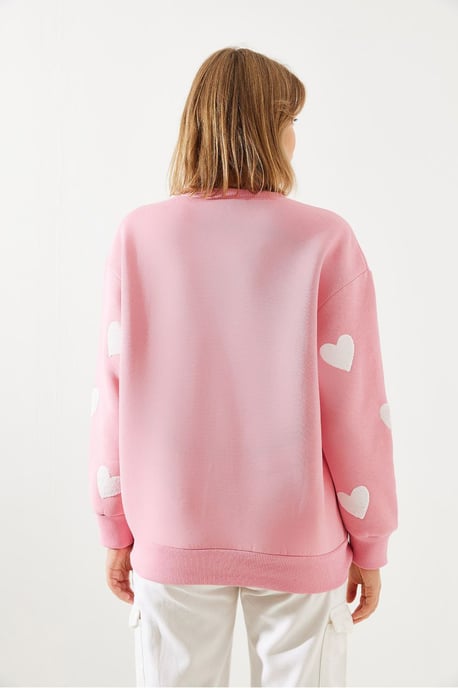 Överdimensionerad Broderad Crewneck Sweatshirt - Image 2