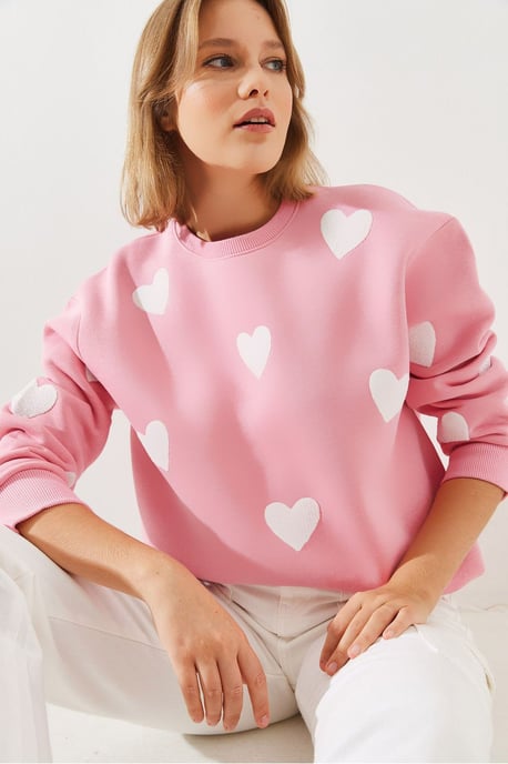 Överdimensionerad Broderad Crewneck Sweatshirt - Image 4