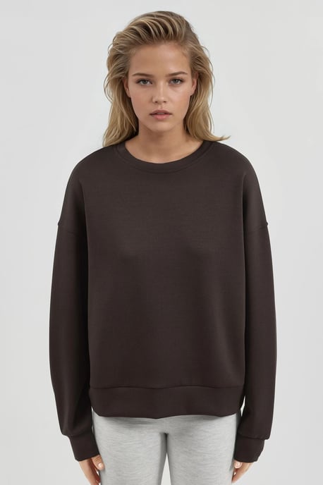 Avslappnad passform Crew Neck Modal Sweatshirt - Image 2