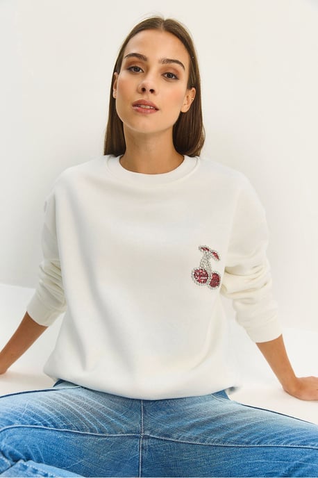 Geborduurd Crew Neck Sweatshirt - Image 2