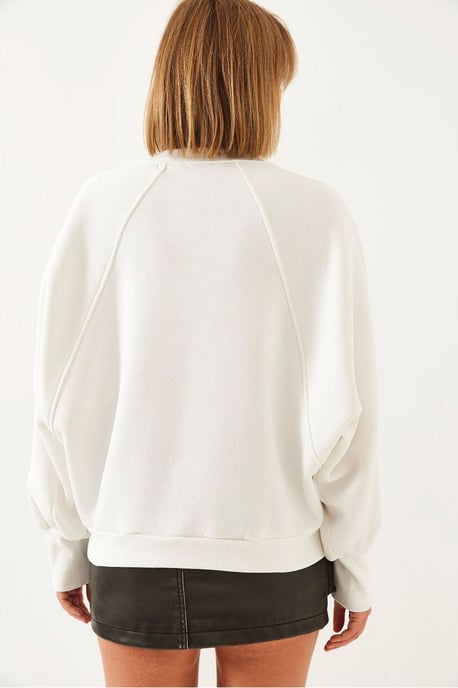 Geborduurd Ronde Hals Lange Mouwen Sweatshirt - Image 4
