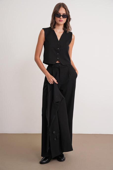 V-hals Geknoopte Vest - Image 2