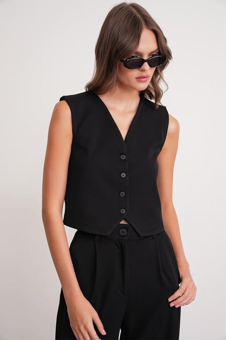 V-hals Geknoopte Vest - Image 4
