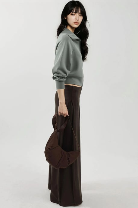 Relaxed Fit Zippered Sweatshirt - Image 2