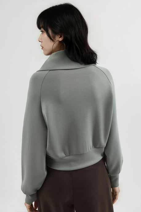 Relaxed Fit Zippered Sweatshirt - Image 3