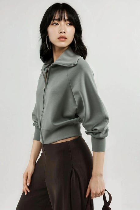 Relaxed Fit Zippered Sweatshirt - Image 4