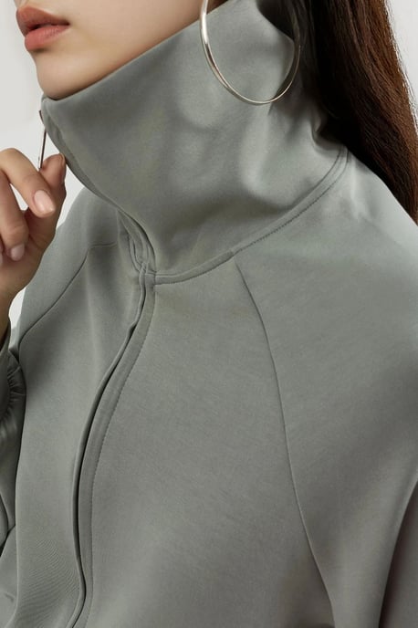 Relaxed Fit Zippered Sweatshirt - Image 6