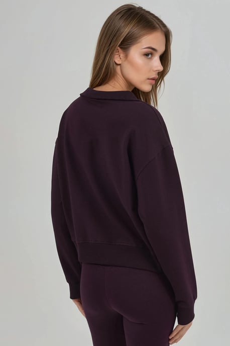 Ontspannen Pasvorm Ritskraag Sweatshirt - Image 3