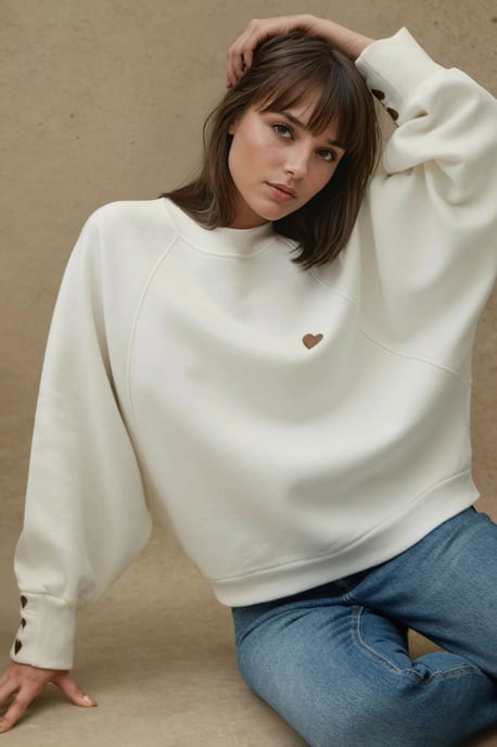 Geborduurd Katoenen Sweatshirt - Image 1