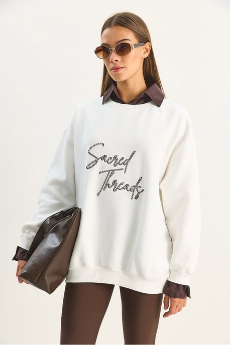 Geborduurd Crew Neck Sweatshirt - Image 2