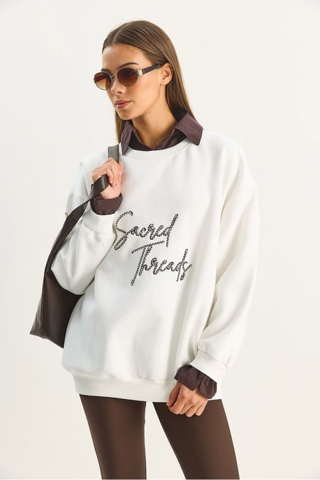 Geborduurd Crew Neck Sweatshirt - Image 3