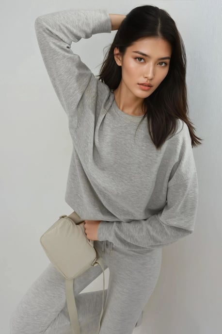 Ontspannen Pasvorm Crewneck Modal Sweatshirt - Image 1
