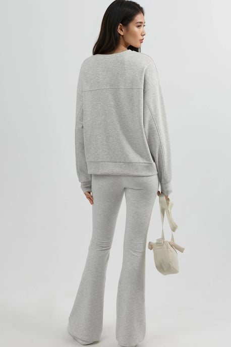 Avslappnad passform Crew Neck Modal Sweatshirt - Image 3
