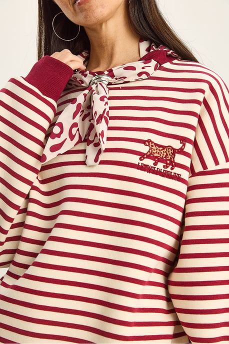 Gestreepte Hoodie met Trekkoord - Image 6