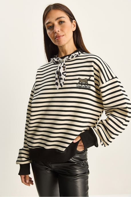 Gestreepte Hoodie met Koord - Image 3