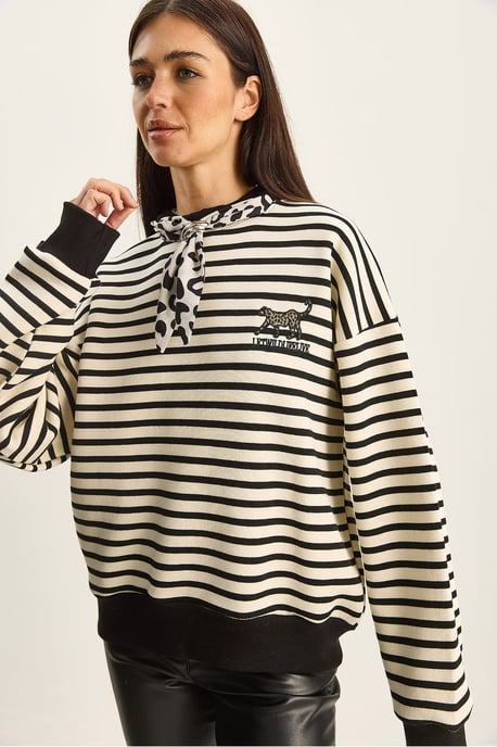 Gestreepte Hoodie met Koord - Image 5