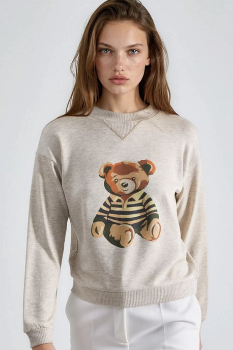 Printed Basic Sweatshirt - Image 1