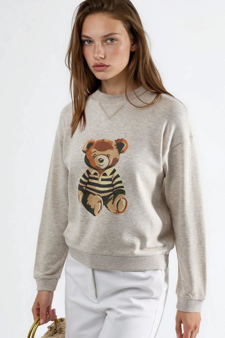 Printed Basic Sweatshirt - Image 2