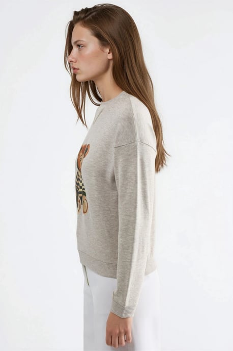 Printed Basic Sweatshirt - Image 4