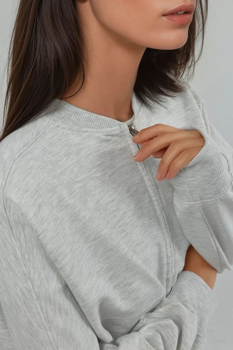 Ontspannen Pasvorm Volledige Rits Sweater - Image 6