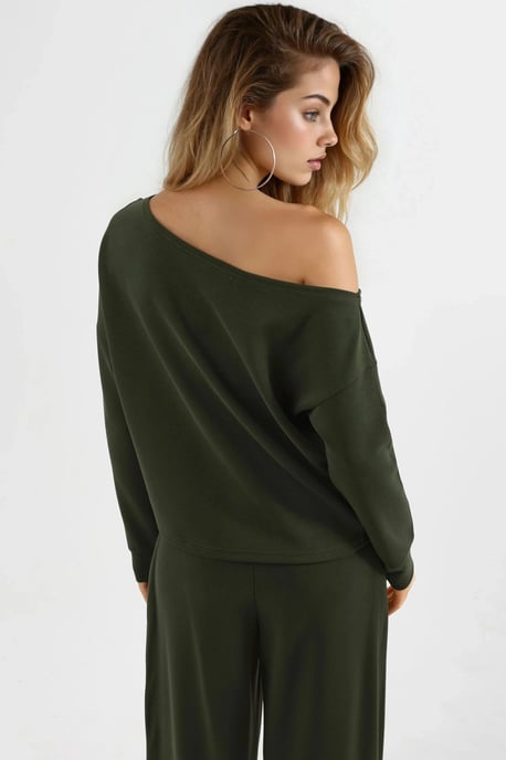 Asymmetrische Kraag Relaxed Fit Sweater - Image 3